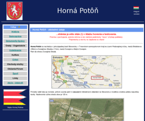 hornapoton.sk: Horná Potôň - Vstupná stránka

