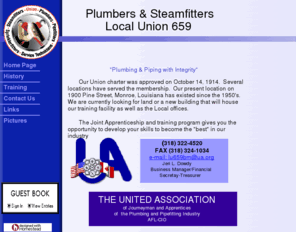 pplu659.com: Home Page
Plumbers, pipefitters and welders union office located in Monroe, Louisiana features apprenticeship training program.