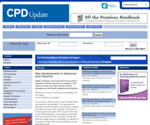 cpd-update.com: Welcome | CPD Update
A key publication for CPD leaders, to help you lead and manage the professional development of all school staff. At a time when the increased professionalism of everyone in schools is high on the political agenda, it is more important than ever to be on t