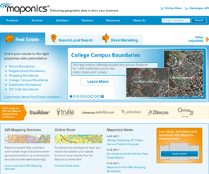 flexmaps.com: Maponics - Delivering geographic data to drive your business
Maponics is the leading provider of premium-quality GIS data: school boundaries, neighborhood boundaries, ZIP Code boundaries, and carrier route boundaries.