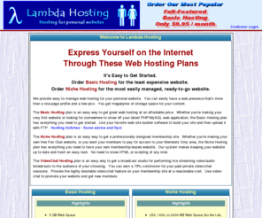 lambdahosting.com: Personal Website Hosting: Lambda Hosting
hosting for personal websites