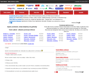 tanielatanie.org: Tanie Latanie
Aktualne promocje lotnicze na tanie latanie.