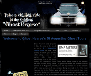 staugustineparanormalpubwalk.com: St. Augustine Ghost Tours | St Augustine Hearse Tours | Ghost Hearse
St. Augustine Ghost Tours in a haunted vintage hearse.  Our St Augustine hearse tours in a vintage funeral coach is an experience in and of itself!