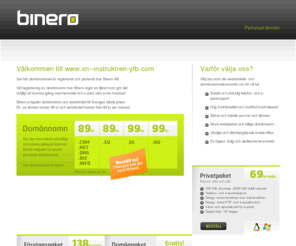 xn--instruktren-yfb.com: Binero - bäst på domännamn, vänligast på webbhotell.
