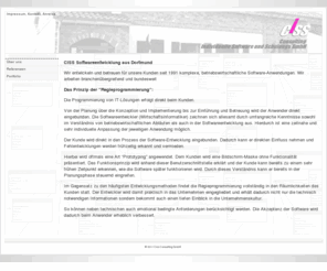 ciss-dortmund.de: CISS Consulting, individ.Software und Schulungs GmbH in Dortmund - Über uns
Individuelle Softwareentwicklung aus Dortmund-Syburg, Individualsoftware, Consulting, Beratung, Informationssysteme, Unternehmensberatung