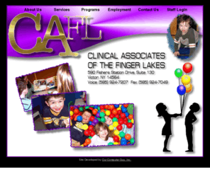 clinassoc.com: Clinical Associates of the Finger Lakes, Victor, NY
Clinical Associates of the Finger Lakes is a private agency located in Victor, New York.  We provide family-centered educational and clinical services to children and their families. Clinical Associates of the Finger Lakes is dedicated to supporting children and their families by bringing together a multi-disciplinary team of clinical and educational specialists to meet each childs evolving needs.