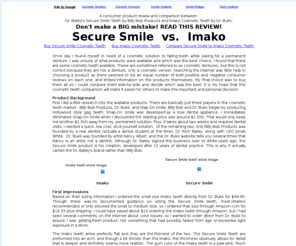 Cosmeticteethreview.com: Imako Cosmetic Teeth Secure Smile Consumer 