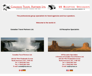 ctp-lanz.ca: Canadian Travel Partners Ltd.
Der Spezialist für das professionelle Reisebüro von heute. The specialist and partner for today's professionel travel agency.