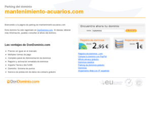 mantenimiento-acuarios.com: www.mantenimiento-acuarios.com - Registrado en DonDominio.com
Este dominio ha sido registrado por medio del agente registrador DonDominio.com