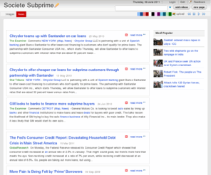 societesubprime.com: Societe Subprime
Societe Subprime on WN Network delivers the latest Videos and Editable pages for News & Events, including Entertainment, Music, Sports, Science and more, Sign up and share your playlists.