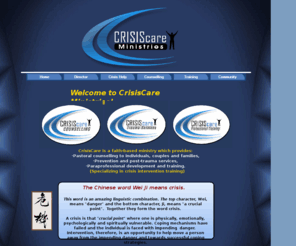 crisiscare.ca: CrisisCare Ministries
CrisisCare is a faith-based ministry which provides pastoral counselling to individuals, couples and families, prevention and post-trauma services, paraprofessional development and training.