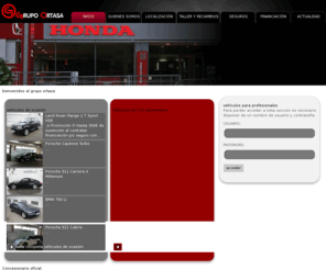 grupoortasa.com: Bienvenidos al Grupo Ortasa
grupo ortasa, Honda, Porsche, Saab, Alfa, Cadillac, Hummer, Corvette