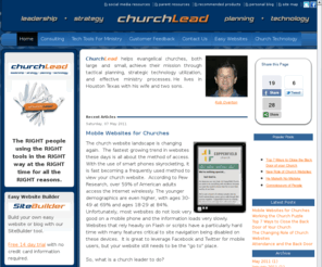 churchlead.com: Church Lead
Church Lead helps church leaders become more effective through strategic planning and technology utilization.