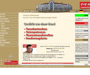galaxon.com: C G Informationstechnologie GmbH - Alternative Druckköpfe, Tintenpatronen und Tonerkartuschen
C G Informationstechnologie GmbH - Der Spezialist für kompatible Druckköpfe, Tintenpatronen und Tonerkartuschen