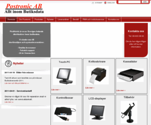postronic.biz: Postronic AB | Kontakta oss
Postronic är en av Sveriges ledande distributörer inom butiksdata. Vi vänder oss till återförsäljare och systemleverantörer. - Snabba leveranser - Teknisk support - 20 år i branschen   Tel: 08-603 38 
