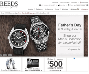 reedsusa.net: REEDS Jewelers:  Jewelry, diamond rings, engagement rings, wedding bands, wedding rings, charms, watches, gemstone jewelry, gold jewelry, designer jewelry, and Swarovski crystal
Discover Reeds Jewelers online for the best prices on diamonds, engagement rings, wedding bands, charms, watches, gemstone and gold jewelry. Find beautiful gifts for the ones you love or treat yourself at Reeds.com.