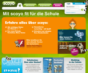 scoyo.com: Online lernen mit Spaß! Lernspiele für alle Schulfächer bei scoyo
Lernen mit Spaß für Schüler der Klassen 1-7 in über 4.000 Lernspielen! ⇨ Jetzt kostenlos testen: Mathe, Deutsch, Englisch, Physik, Chemie, Bio & Kunst!