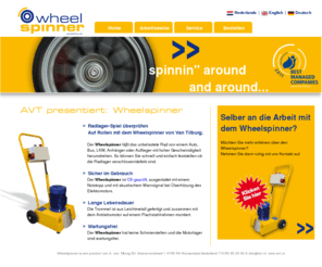 wheelspinner.com: Radlager-Spiel uberprufen. Auf Rollen mit dem Wheelspinner von Van Tilburg.
Der Wheelspinner lĂ¤Î˛t das unbelastete Rad von einem Auto, Bus, LKW, AnhĂ¤nger oder Auflieger mit hoher Geschwindigkeit herumdrehen. So kĂ¶nnen Sie schnell und einfach feststellen ob die Radlager verschlissen/defekt sind.