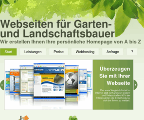 homepage-fuer-gaertner.de: Webseiten für Gärtner und Landschaftsbauer
Wir erstellen individuelle Webseiten für Gärtner und Landschaftsbauer