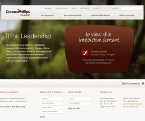 sustainabilitycpc.org: ConocoPhillips Canada SD Report- Home
ConocoPhillips Canada is one of Canada's largest oil and natural gas production and exploration companies with a world-class portfolio. See how sustainability is critical to our operations.