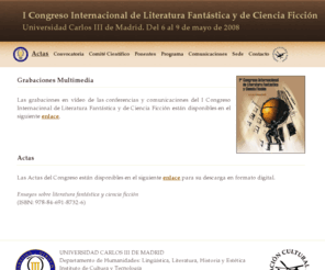 congresoliteraturafantastica.com: I Congreso Internacional de Literatura Fantástica y de Ciencia Ficción
Dentro del ánfora: lo fantástico y la ciencia ficción: I Congreso Internacional de Literatura Fantástica y de Ciencia Ficción