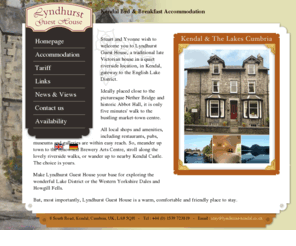 lyndhurst-kendal.co.uk: Lyndhurst Guest House - Kendal accommodation
Lyndhurst Guest House providing friendly and quality accommodation for the Kendal, fluent german spoken