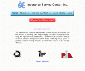 isc9400.com: Insurance Service Center - Service is our Middle Name
Insurance Service Center 847-673-4900, 77 Years Of Impeccable Service! All Lines Of Insurance