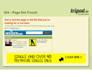 musicbytripleplay.com: Tripod - Succeed Online | Error
Tripod is a free web host with easy site building tools for blogs, photo albums, Microsoft FrontPage(®) support, and ftp, as well as a variety of subscription packages to choose from. Features include safe and reliable hosting, online help, and a variety of tools and services to give the flexibility you need.