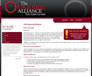 thefactoringalliance.com: The Factoring Alliance
Our alliance is driven to provide additional financing options for businesses to afford them flexibility in meeting their commitments and growth while improving your bottom line profits.