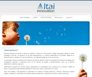 altai-innovation.com: ¿Qué hacemos?
Altai Innovation, empresa dedicada a la Investigación, Desarrollo e Innovación (I+D+i).