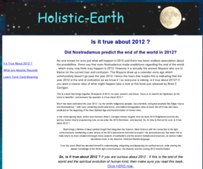 holistic-earth.com: 2012 - is this the end of the world?
2012 - Is this the end of the world.