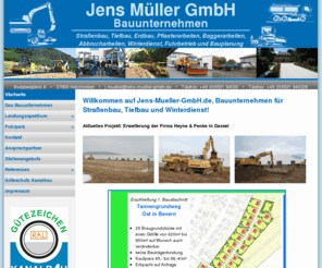 jens-mueller-gmbh.de: Straßenbau und Tiefbau, Baggerarbeiten  - Bauunternehmen Jens Müller GmbH
Bauunternehmen Jens Müller GmbH