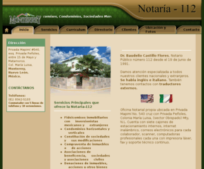 notaria112.com: Notaria 112 Monterrey Nuevo Leon
Servicios de Notaría para personas físicas, empresas y promotoras de vivienda.