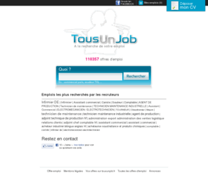 tousunjob.net: TousUnJob : moteur de recherche d'offres d'emploi
Moteur de recherche d'offres d'emploi. Trouvez votre job dans votre branche.