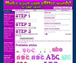 glitter-words.net: Glitter Words - Myspace Glitter
Make Your Own Glitter Words, Glitter Words Generator, Myspace Glitter