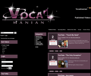 vocalmanian.com: Vocalmanian - Discovering musical and vocal talent.
Rediscover true vocal talent