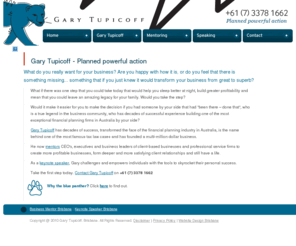 garytupicoff.com: Business Mentor | Keynote Speaker – Gary Tupicoff
Gary Tupicoff as one of Australia's leading professional service firm mentors and keynote speakers.  