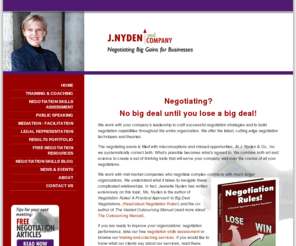 negotiationrules.com: Confident Negotiations: J.Nyden and Company
J. Nyden and Company offers a variety of workshops and seminars to help professionals achieve ultimate success in their business.  We teach negotiation skills, provide customized negotiation training, and we are mediation educators.