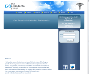 theperiodontalgroup.com: Periodontist, Dental Implants, Highland, Valparaiso, IN
Our office performs Peridontal Services including Dental Implants, Pocket Reduction, Regenerative, Crown Lengthening, Soft Tissue Grafts, Ridge Augmentation, Periodontal Maintenance