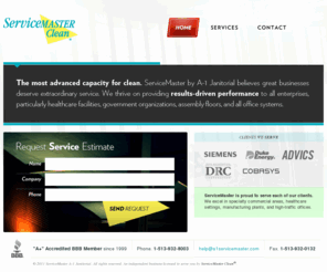 a1servicemaster.com: ServiceMaster by A-1 Janitorial
ServiceMaster by A-1 Janitorial believes great businesses deserve extraordinary service. We thrive on providing results-driven performance to all enterprises, particularly healthcare facilities, government organizations, assembly floors, and all office systems.