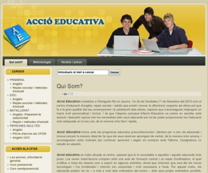 accioeducativa.com: Qui Som?
Centre de formació d'aults, repàs escolar i mètodes d'estudi,