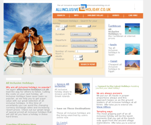 all-inclusive-holiday.com: All Inclusive Holidays
all inclusive holidays specialist's we offer a wide range of All Inclusive Holidays in the Caribbean and Mexico to all inclusive holidays in Spain and Egypt plus lots more with flights from most UK airports