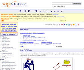 learnphp-tutorial.com: PHP Tutorial: Free
This website documents Webucator's Courseware Creation System.