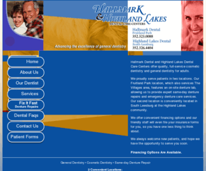 hallmarkdental.com: Hallmark Dental, Highland Lakes Dental - Home
Hallmark Dental and Highland Lakes Dental Care Centers offer general dentistry, cosmetic dentistry and denture repair in Leesburg FL and Fruitland Park FL 352-323-0088