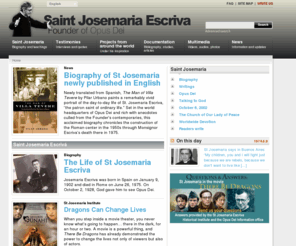 josemariaescriva.org: Josemaria Escriva. Founder of Opus Dei -
Opus Dei founder St Josemaria Escriva, his life day by day, teachings on holiness, apostolate, laity, Catholic Church. Testimonies from Opus Dei members