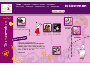 bb-klostermann.com: Homepage von bb-Klostermann
Willkommen bei bb Klostermann, eine der führenden deutschen Firmen im Bereich Plüsch- und Geschenkartikel