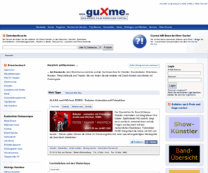 guxme.com: Künstler, Show, Event Entertainment & Film - Verzeichnis bei Guxme.de
Direkt Künstler, Eventpersonal und Filmschaffende buchen. Sie finden Unterhaltungskünstler, Shows, Musiker, Kunst, Comedy-Künstler sowie Agenturen zum engagieren, mieten. 