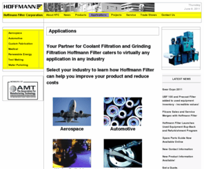 hoffmannfilter.com: Your Partner for Coolant Filtration and Grinding Filtration
Filtration Applications
