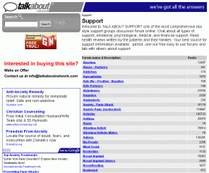 talkaboutsupport.com: Support Discussion Forums - Health Message Boards - Get Help
support groups, support forums,discuss health issues
