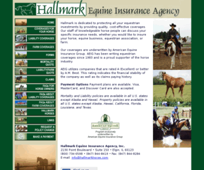 newtonbaker.com: Hallmark Equine Insurance Agency
horse insurance and equine insurance specialists offering varied horse insurance coverage.